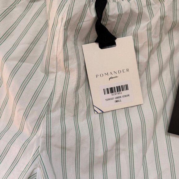 Tuckernuck Green Stripe Whipstitch Sandy Short Size Small NWT - Picture 2 of 3